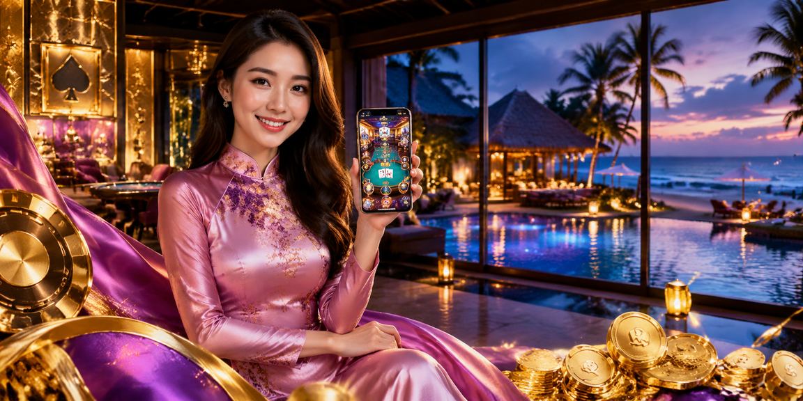 Người chơi tại Mũi Né thực hiện giao dịch nạp tiền trên điện thoại di động trước khi tham gia trò chơi bài